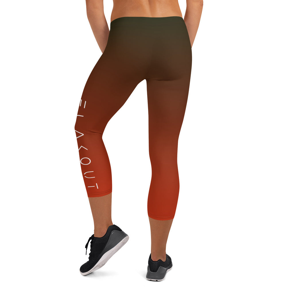 Sangria Noir Women's Capri Leggings - FLAKOUT