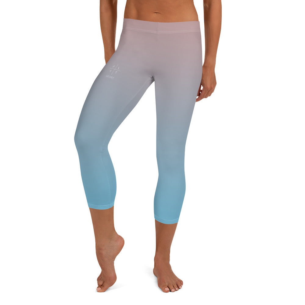 Rose Water FLAKOUT Sport Women's Capri Leggings - FLAKOUT