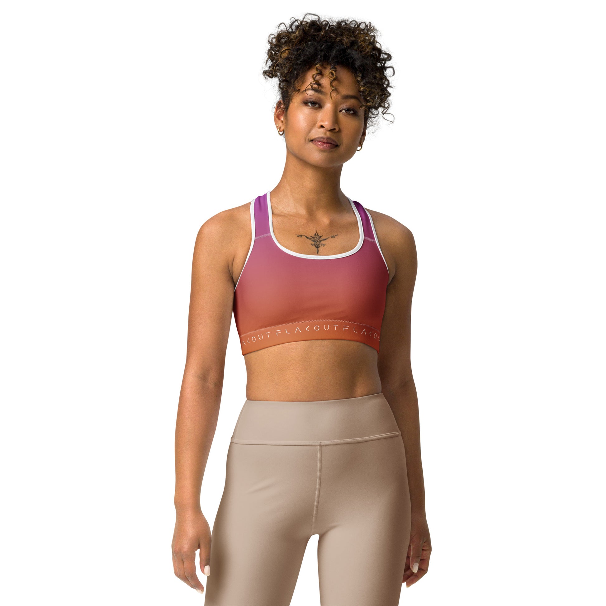 Purple Flame Women's Sports Performance Bra - FLAKOUT