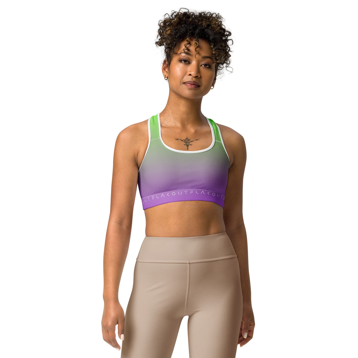 Lime Zest Women's Sports Performance Bra - FLAKOUT