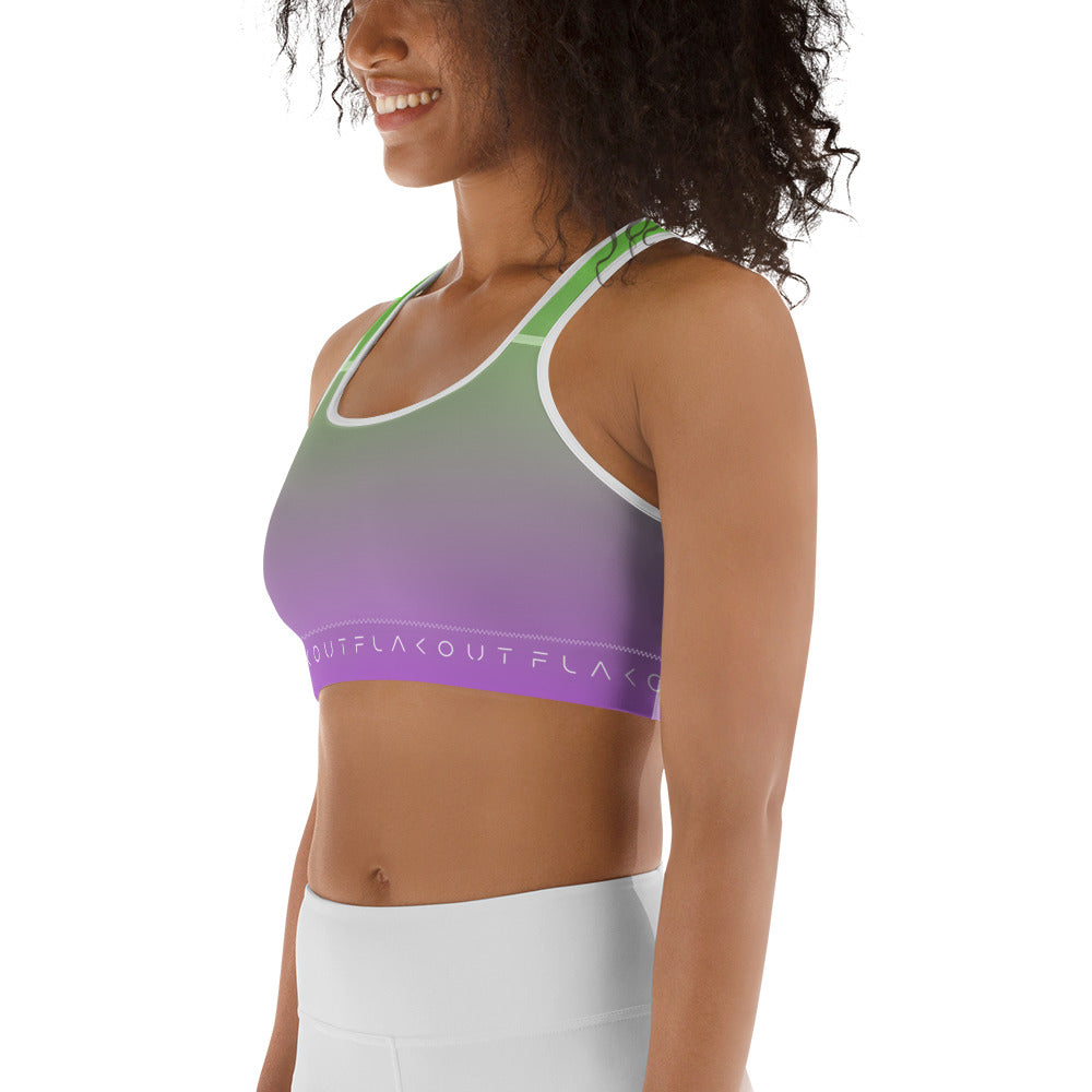 Lime Zest Women's Sports Performance Bra - FLAKOUT