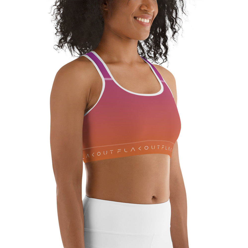 Purple Flame Women's Sports Performance Bra - FLAKOUT