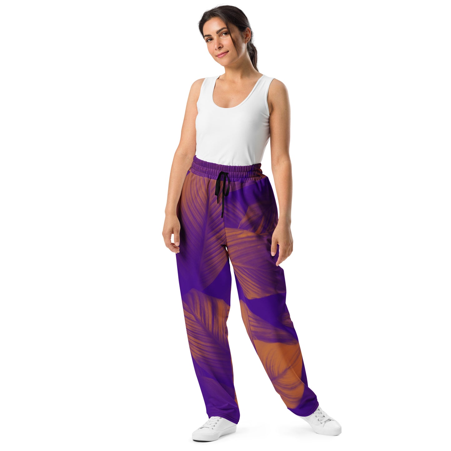 Sabre Violet Unisex Wide-leg Recycled Joggers - FLAKOUT