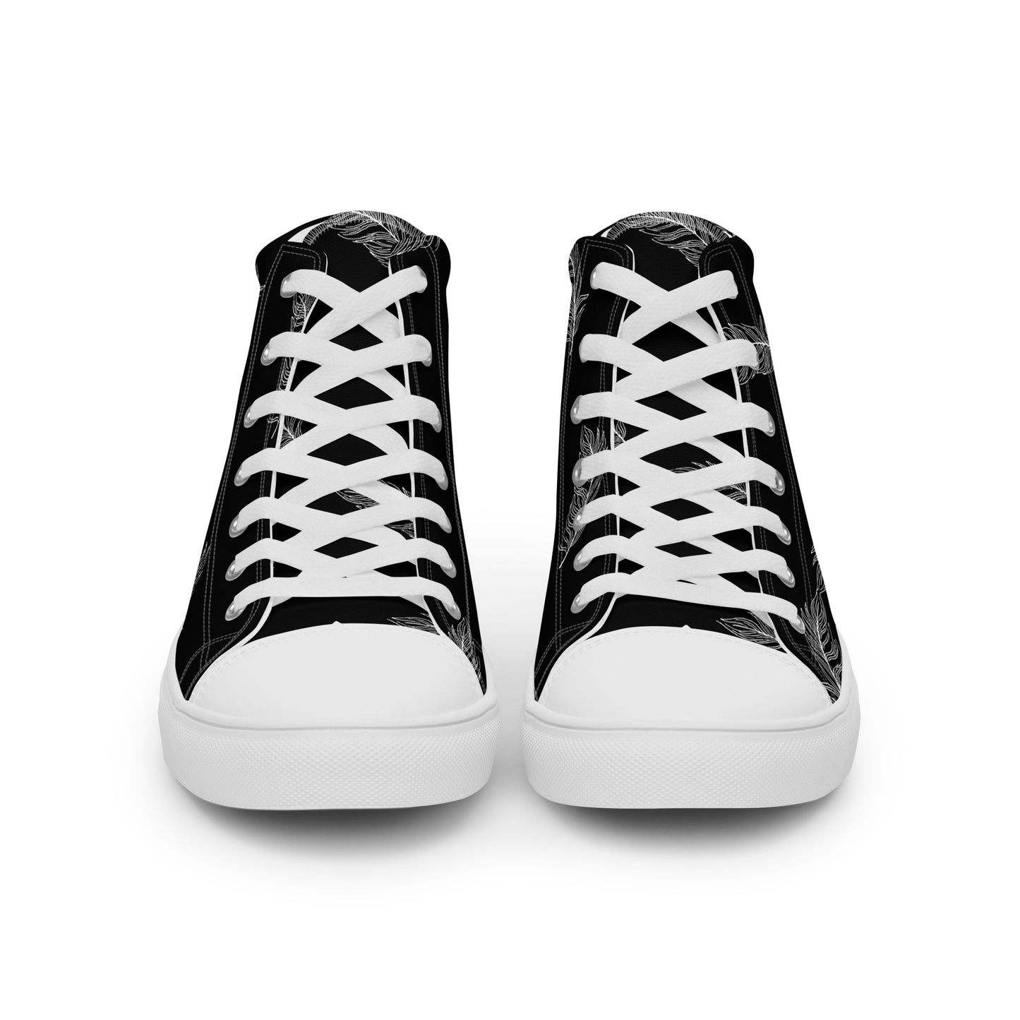 Ethereal Plumes Men’s High Top Canvas Shoes - FLAKOUT