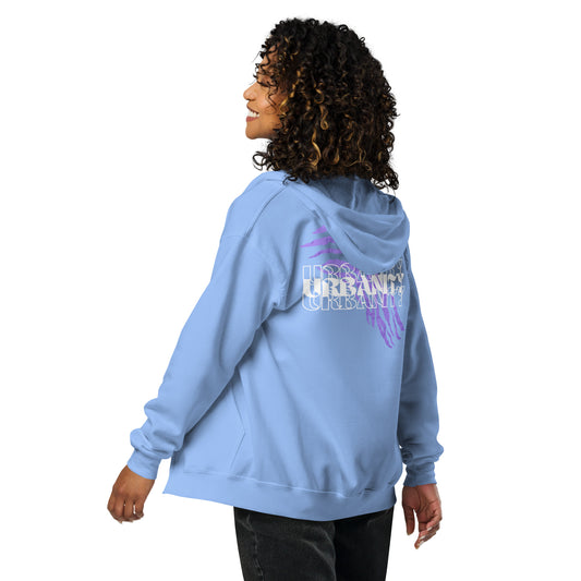 Streetwise Urbanity Heavy Harmony Fusion Zip Hoodie - Carolina Blue - FLAKOUT