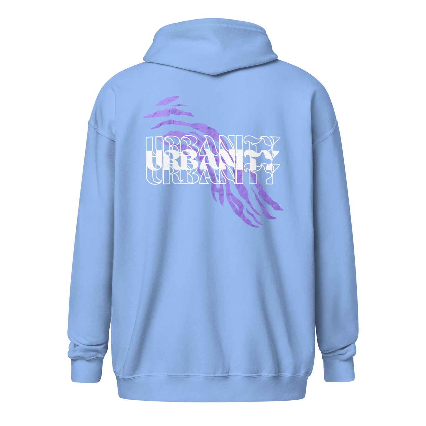 Streetwise Urbanity Heavy Harmony Fusion Zip Hoodie - Carolina Blue - FLAKOUT