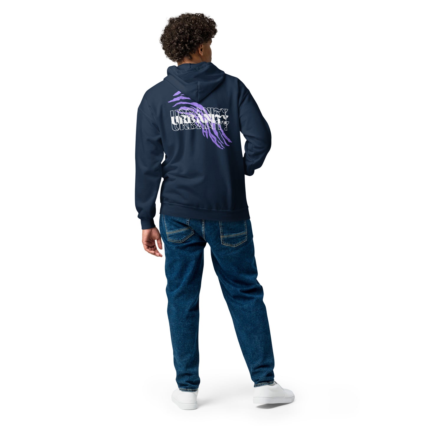 Streetwise Urbanity Heavy Harmony Fusion Zip Hoodie - Navy - FLAKOUT