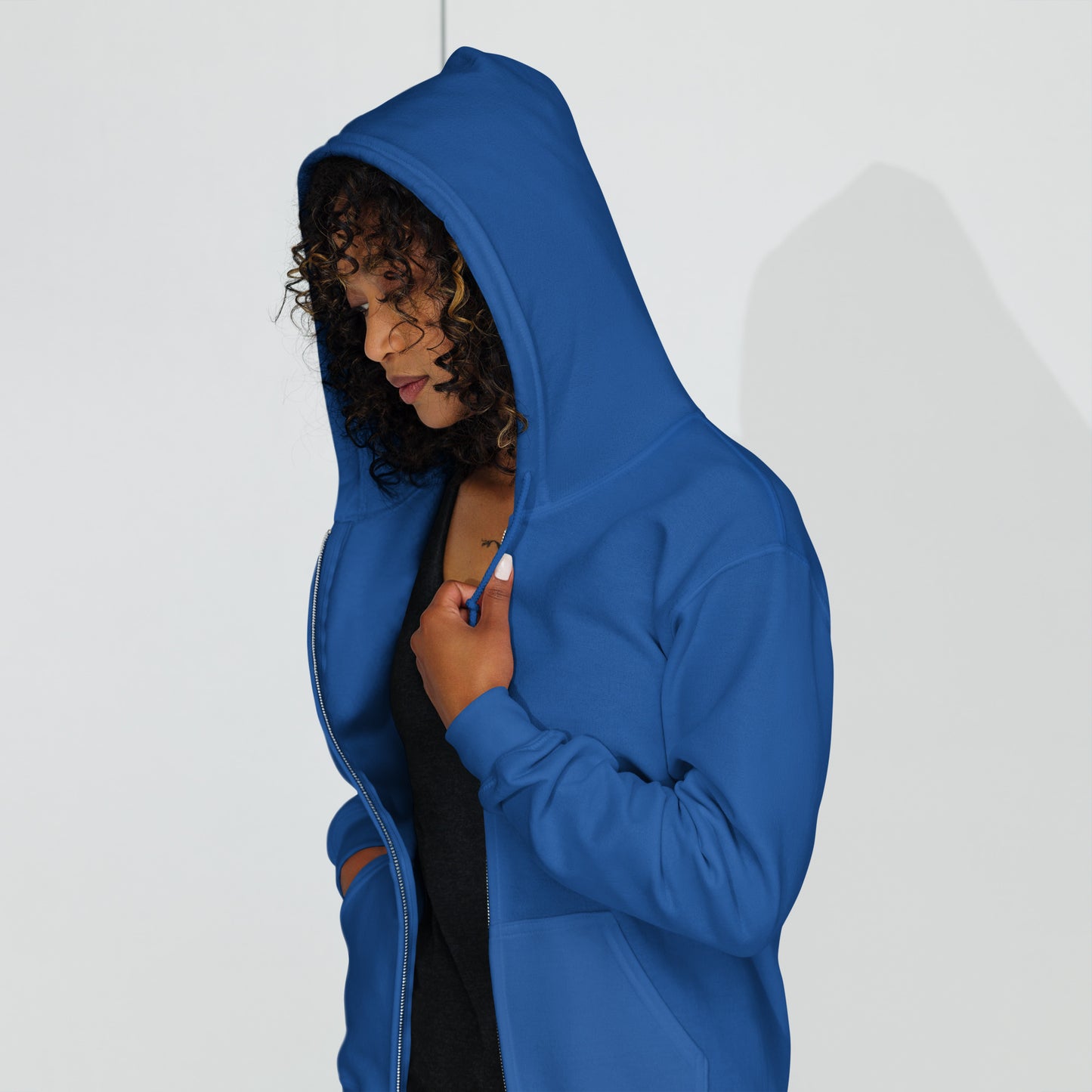 Echoes Of Dejavu Heavy Harmony Fusion Zip Hoodie - Royal - FLAKOUT