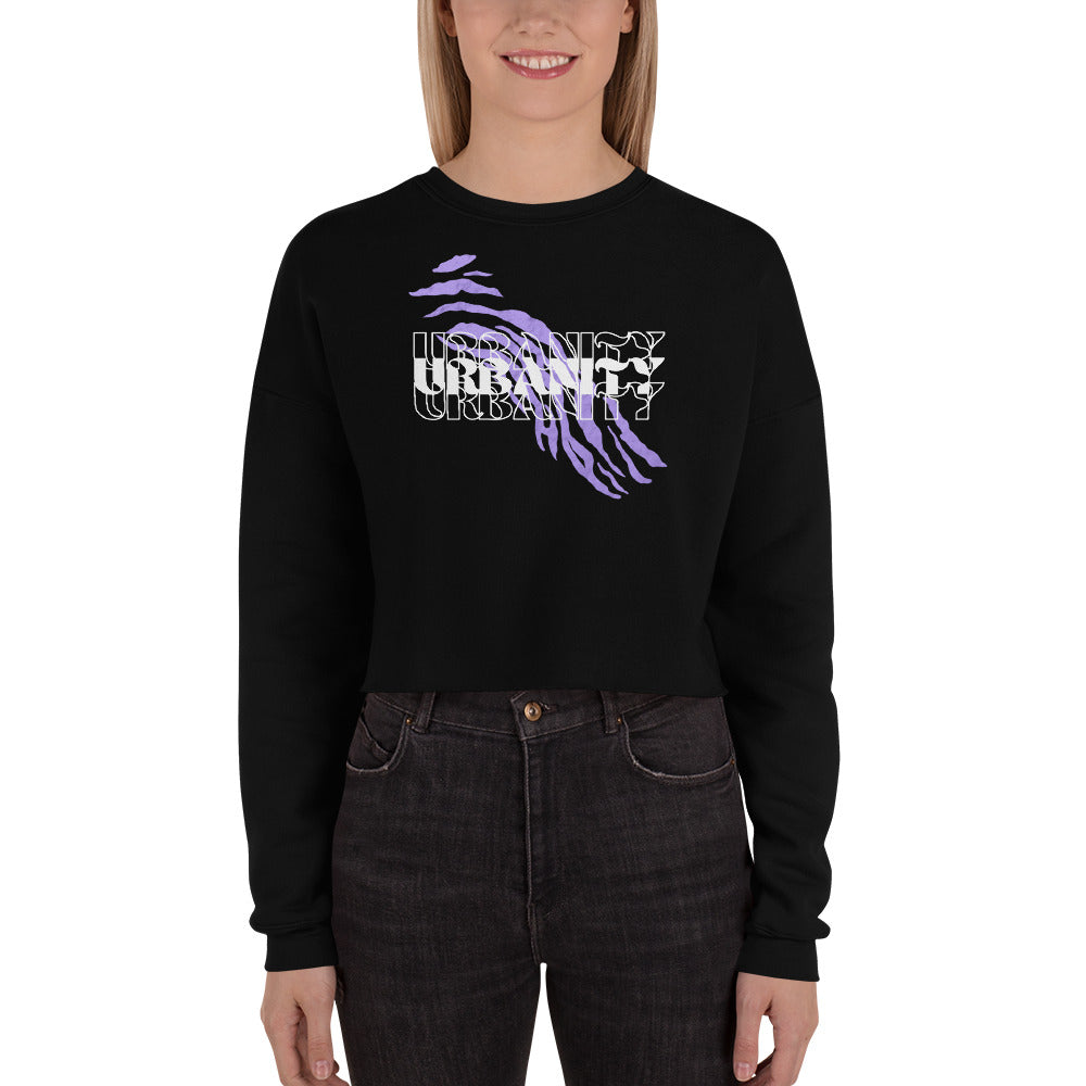 Streetwise Urbanity Women's Crop Sweatshirt - Black - FLAKOUT