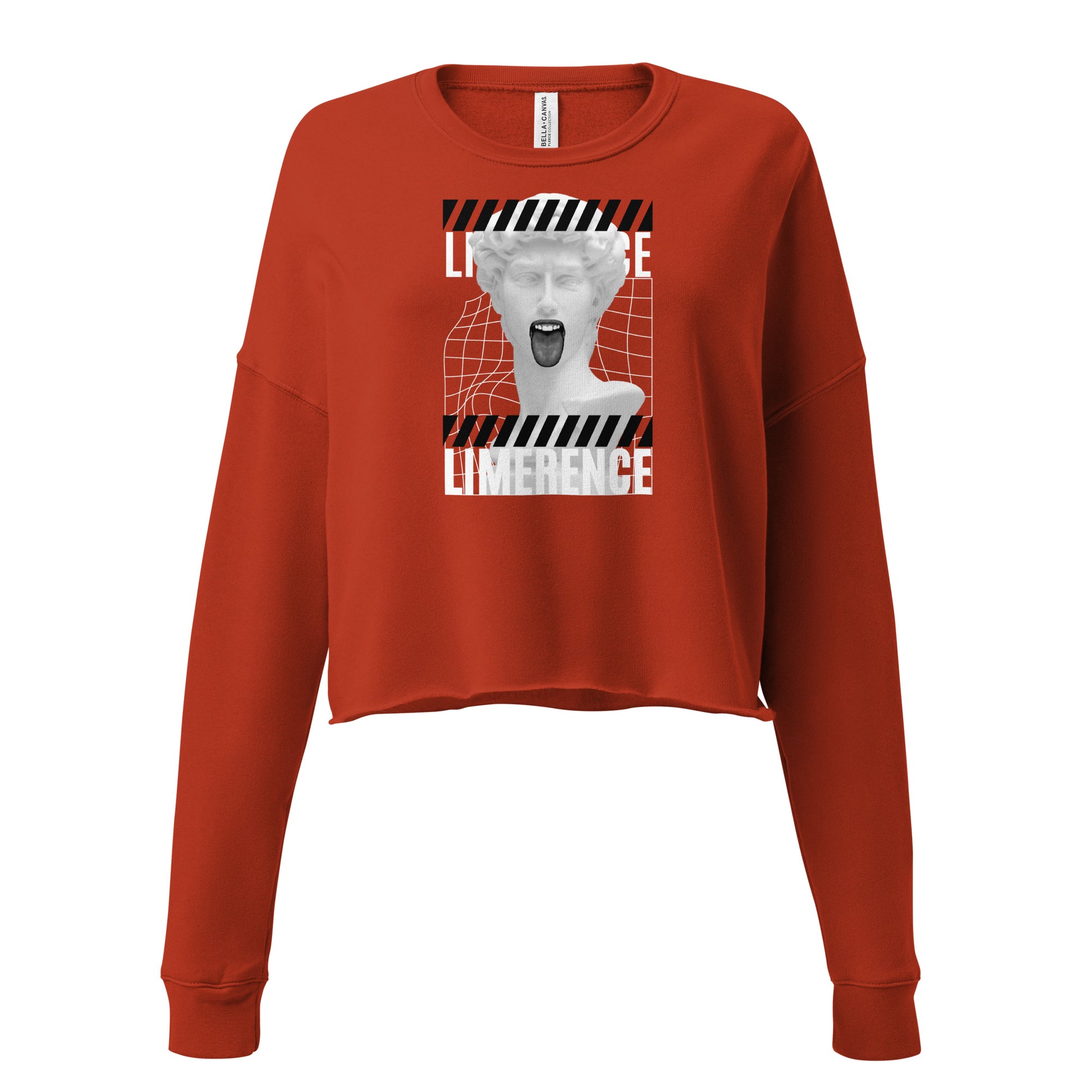 Limerence Women's Crop Sweatshirt - Brick - FLAKOUT