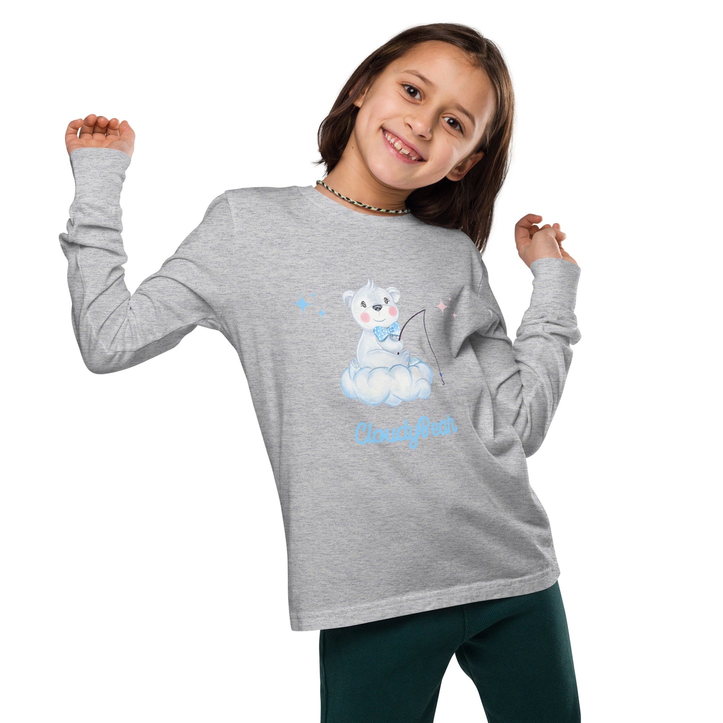 CloudyBear Girl's Long Sleeve Tee - FLAKOUT