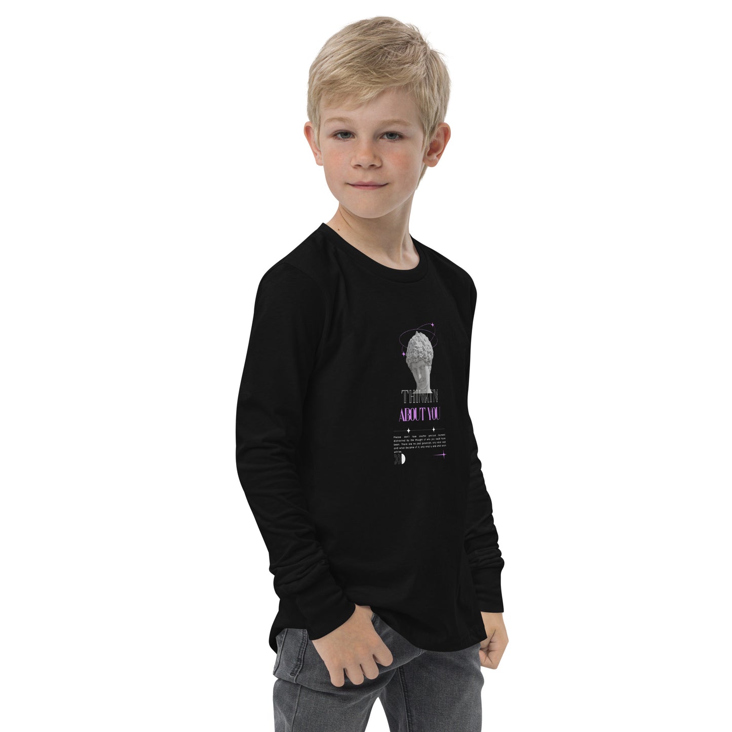 Mindfully Thinki'n About You Kid's Long Sleeve Shirt - FLAKOUT