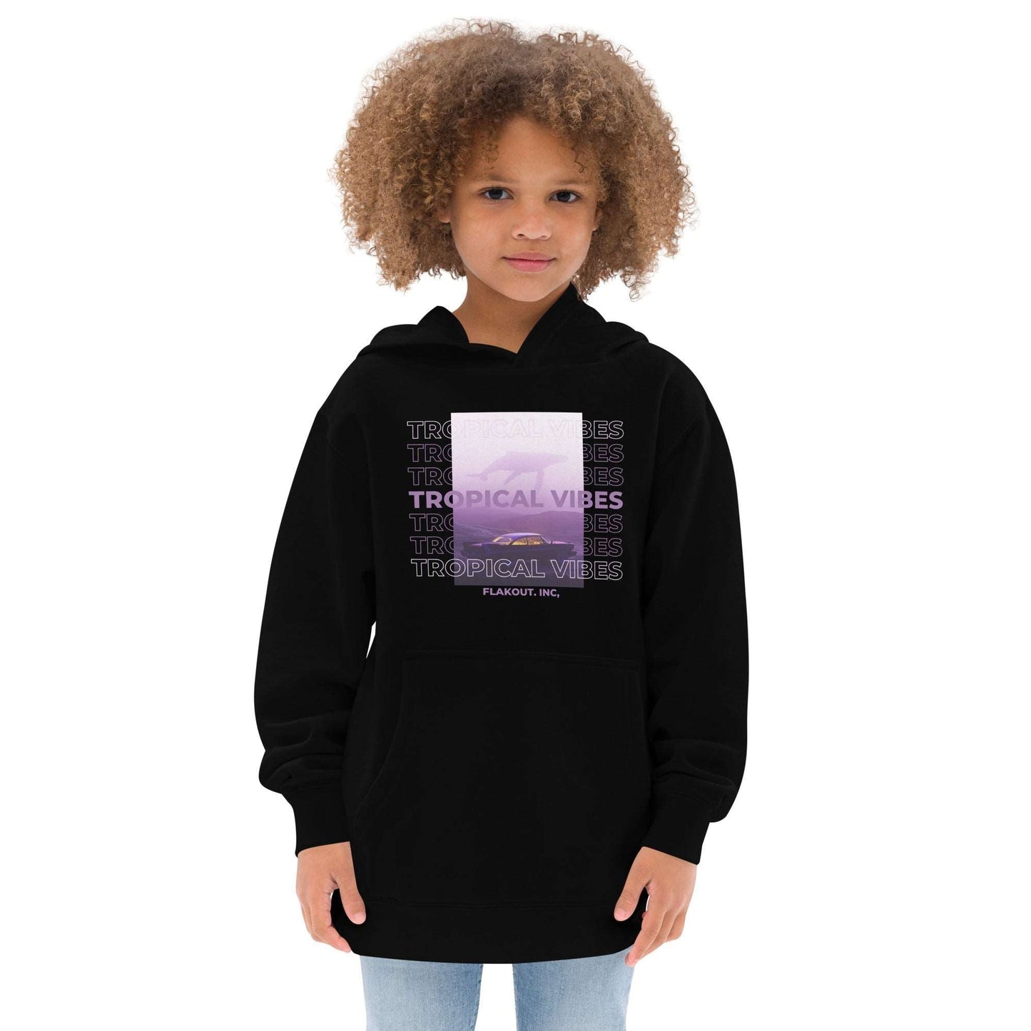 Tropical Vibes Odyssey Kid's Fleece Hoodie - FLAKOUT